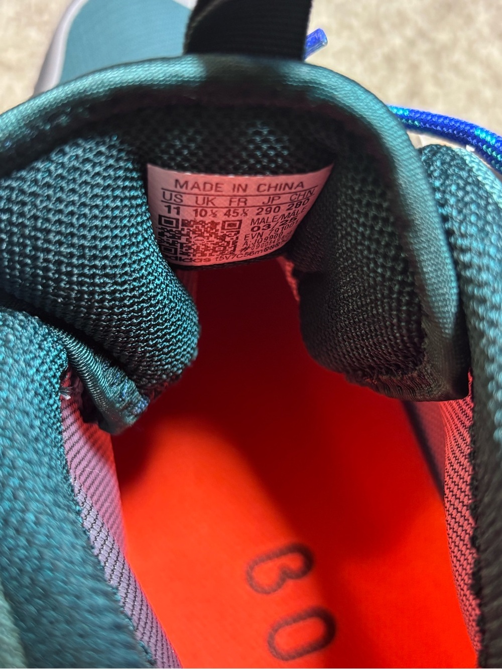 Adidas Terrex x Free Hiker 2.0 Gore-Tex Aurora Teal Shoes JQ9900 Men's Sz 11 - Picture 8 of 8